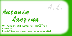 antonia laczina business card